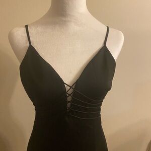 Elegant Black Strappy Dress